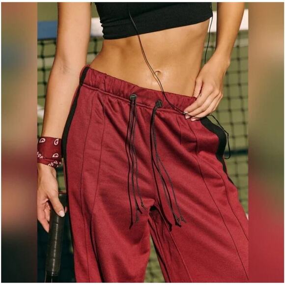 NWT Free People Movement Fineline Wide Leg Pants Red Size S - Picture 5 of 8